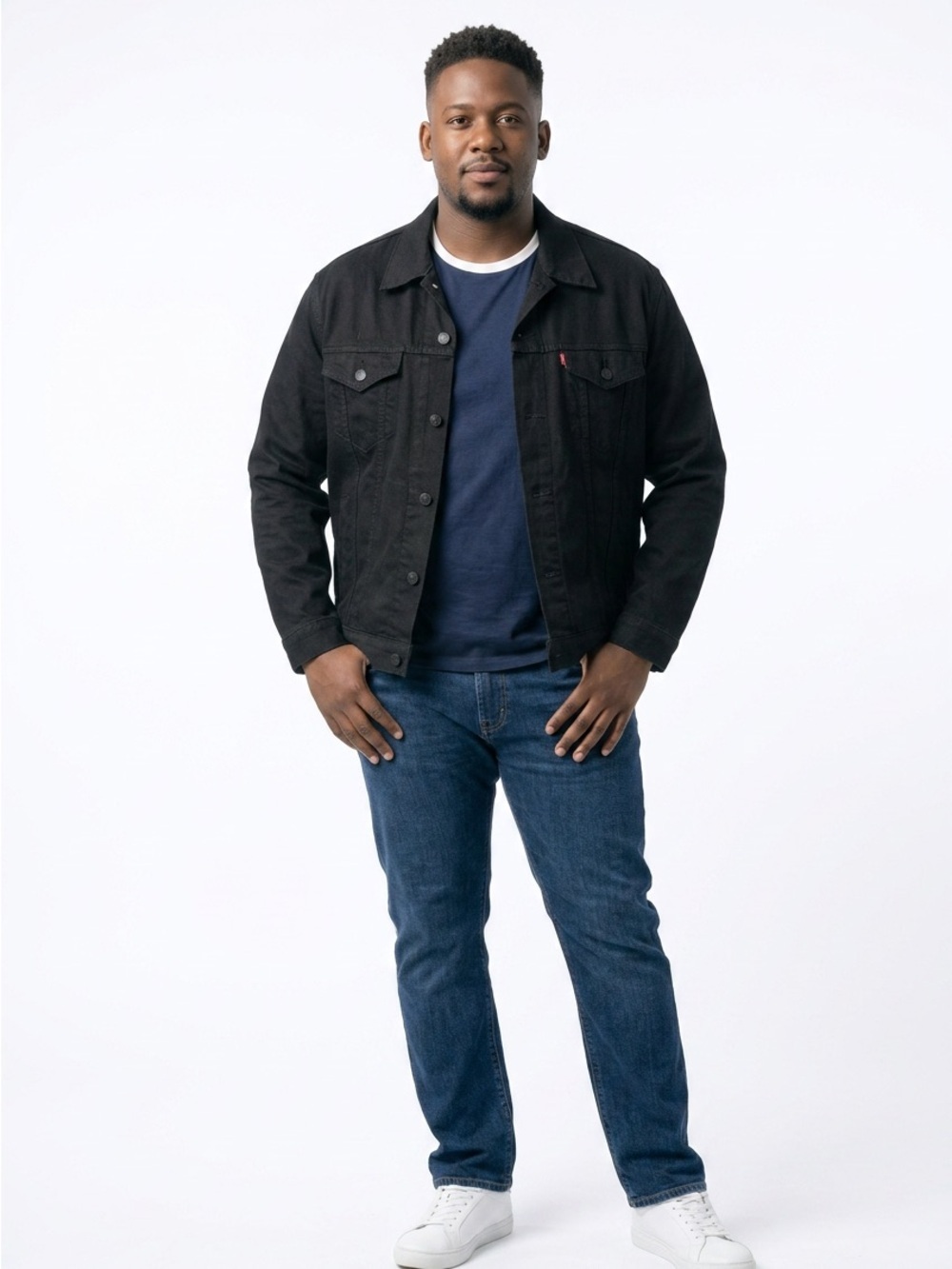 NWOT Levi's Men's L Black Denim Jacket